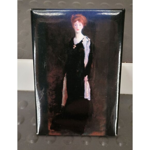 Robert Henri - Lady in Black with Spanish Scarf (O in Black with a Scarf) Magnet - Picture 1 of 4
